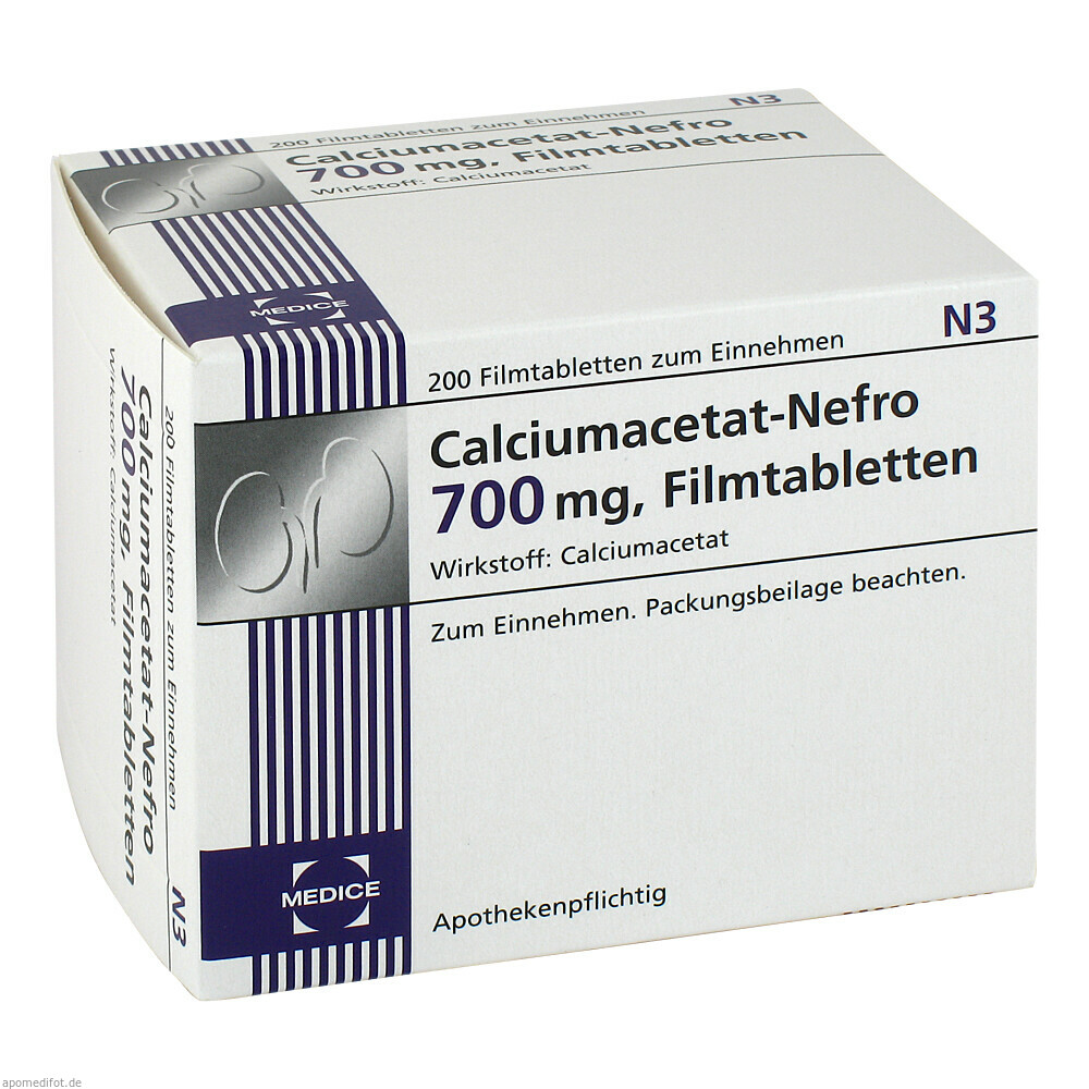 CALCIUMACETAT NEFRO 700MG 200St (MEDICE ARZNEIMITTEL)