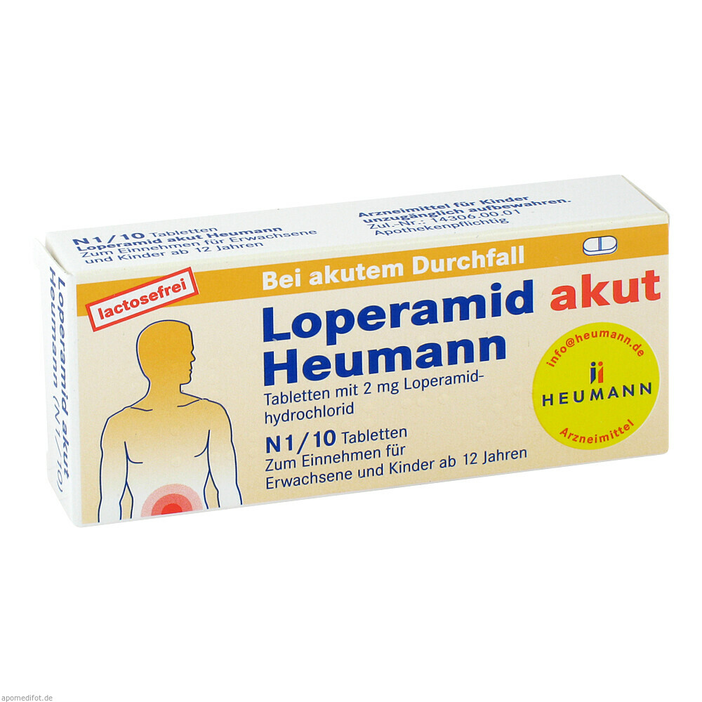 LOPERAMID AKUT HEUMANN 10St (HEUMANN PHARMA GENER.)