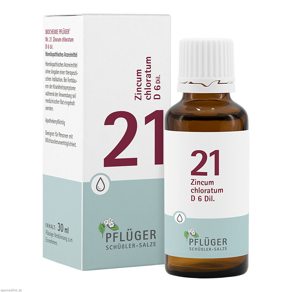 BIOCHEMIE 21 ZINC CHLO D 6 30ml (PFLUEGER)