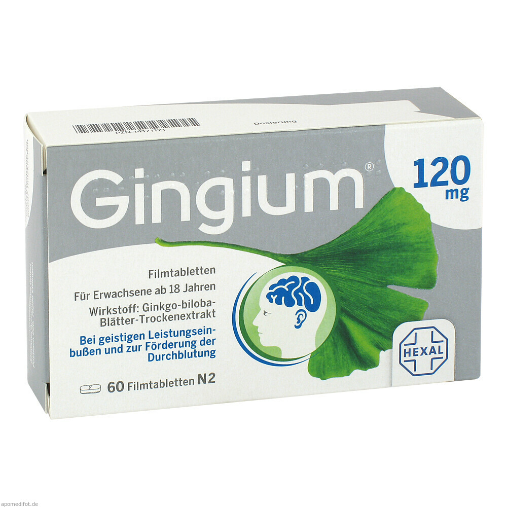 GINGIUM 120 MG FILMTABL 60St (HEXAL)