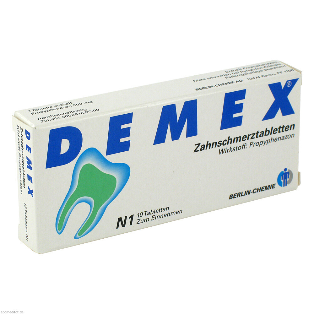 DEMEX ZAHNSCHMERZTABLETTEN 10St (BERLIN CHEMIE)