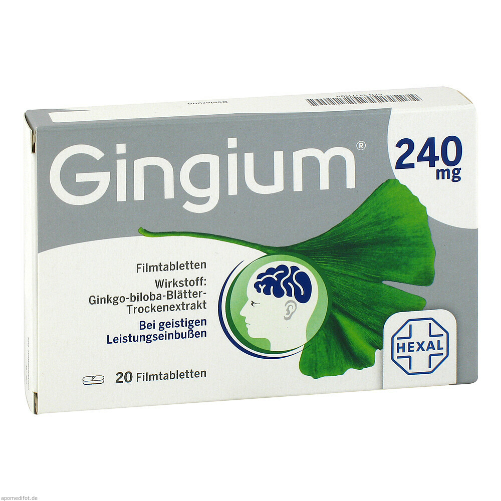 GINGIUM 240 MG FILMTABL 20St (HEXAL)