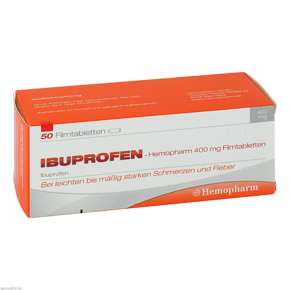 IBUPROFEN-HEMOPHARM 400MG 50St (HEMOPHARM)