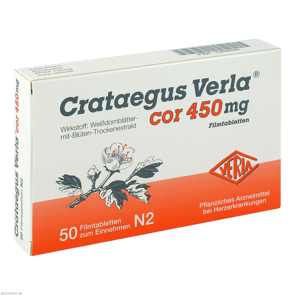 CRATAEGUS VERLA COR 450MG 50St (VERLA)