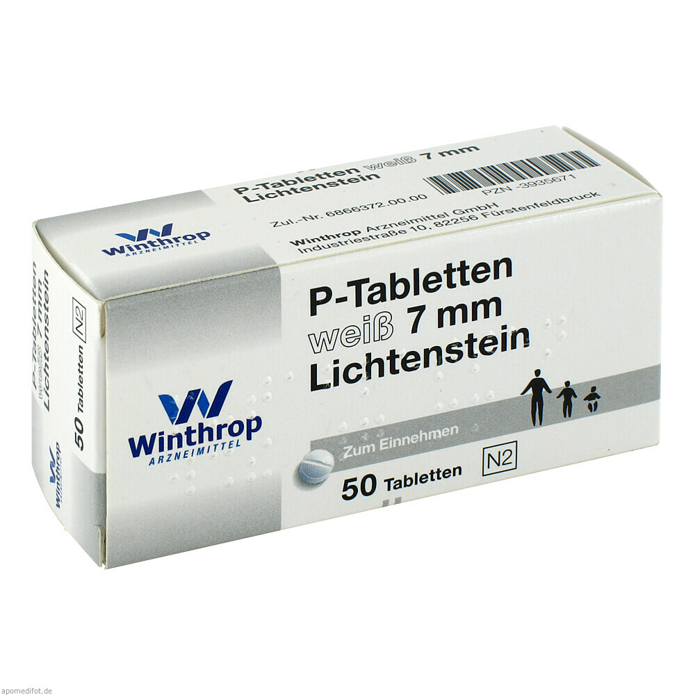 P TABLETTEN WEISS 7MM TEIL 50St (ZENTIVA PHARMA)