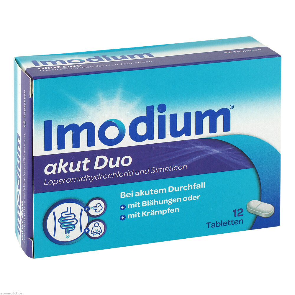 IMODIUM AKUT DUO 2MG/125MG 12St (JOHNSON & JOHNS. OTC)