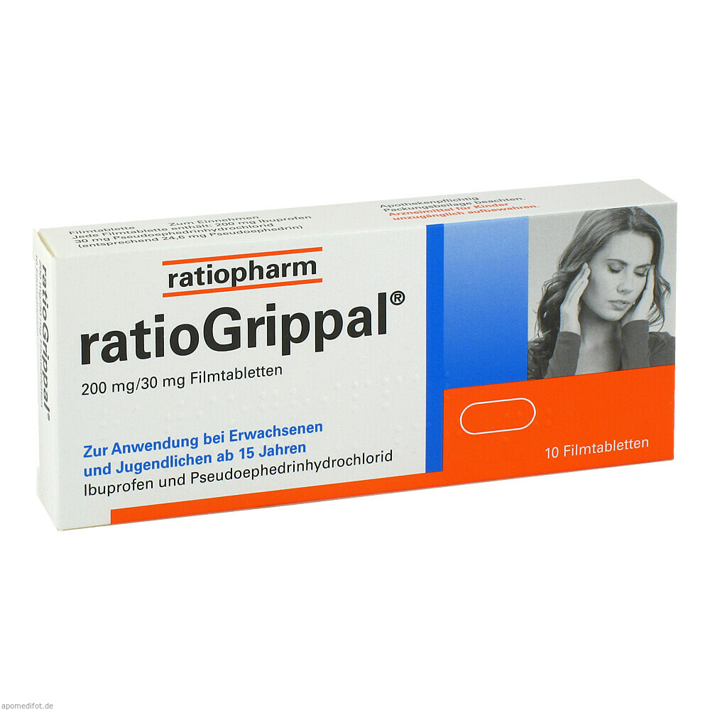 RATIOGRIPPAL 200MG/30MG FT 10St (RATIOPHARM)