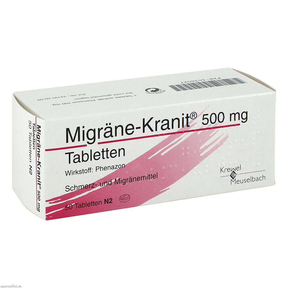 MIGRAENE KRANIT 500MG TABL 50St (HERMES)