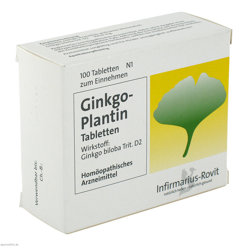 GINKGO PLANTIN TABLETTEN 100St (INFIRMARIUS GMBH)