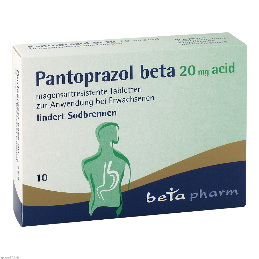 PANTOPRAZOL BETA 20MG ACID 10St (BETAPHARM)