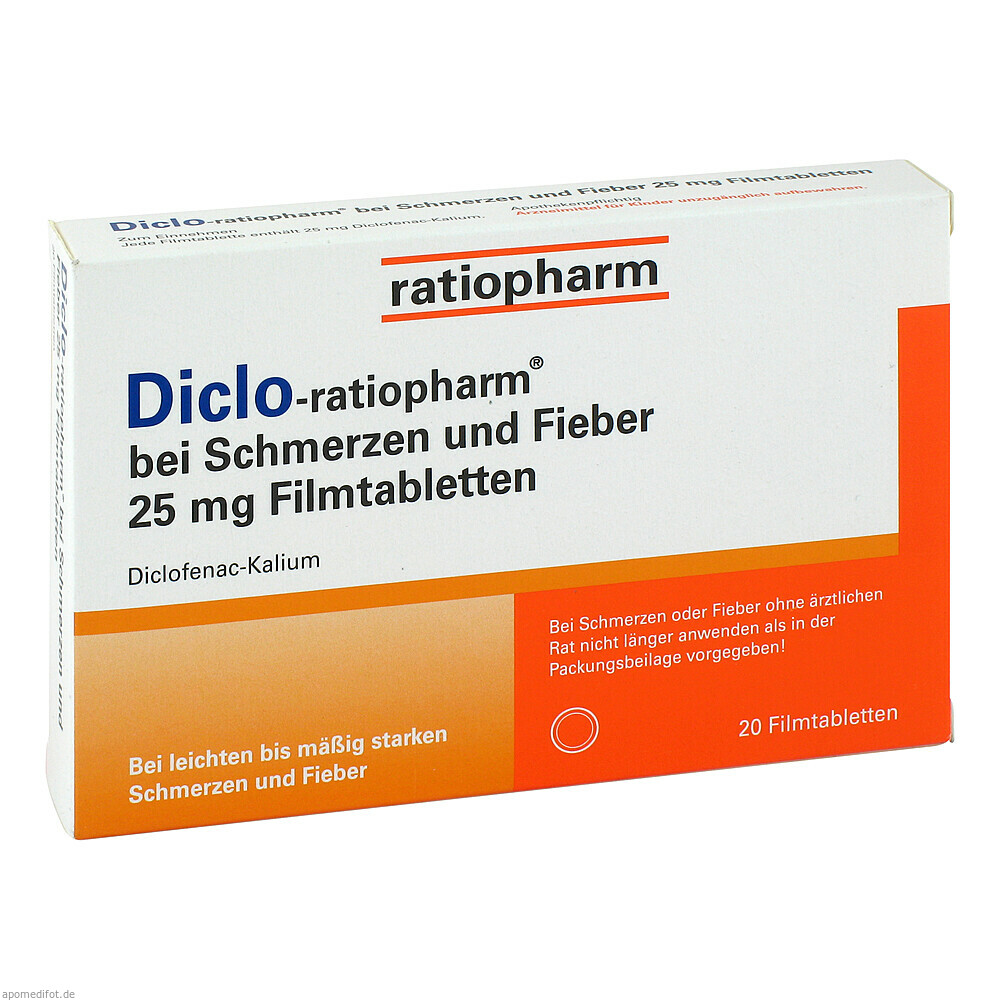 DICLO RATIOPHARM 25MG FTA 20St (RATIOPHARM)