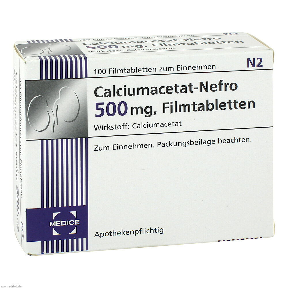 CALCIUMACETAT NEFRO 500MG 100St (MEDICE ARZNEIMITTEL)