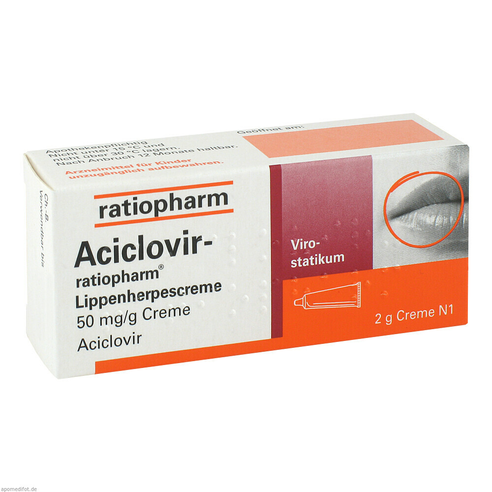 ACICLOVIR RATIO LIPPENHERP 2g (RATIOPHARM)