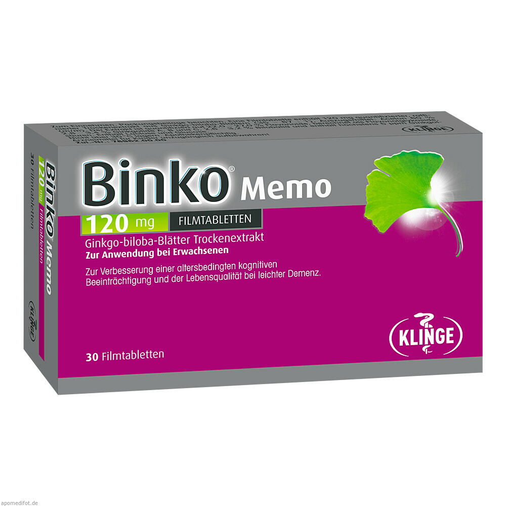 BINKO MEMO 120 MG FILMTABL 30St (KLINGE PHARMA)