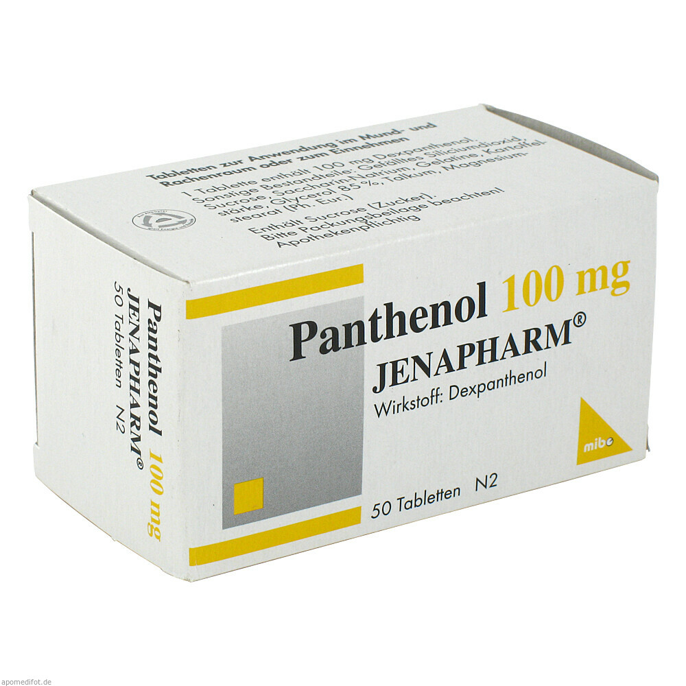 PANTHENOL 100MG JENAPHARM 50St (MIBE)