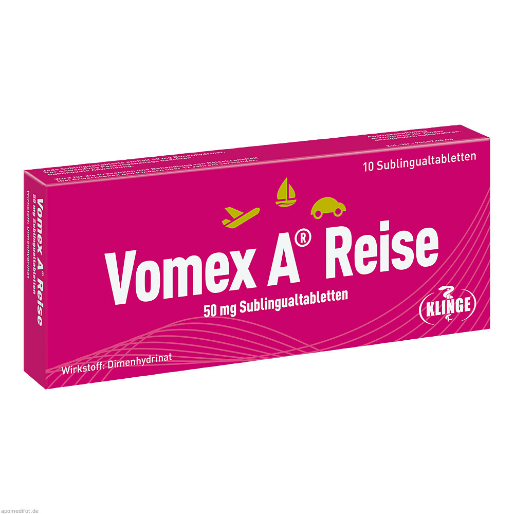 VOMEX A REISE 50MG SUT 10St (KLINGE PHARMA)