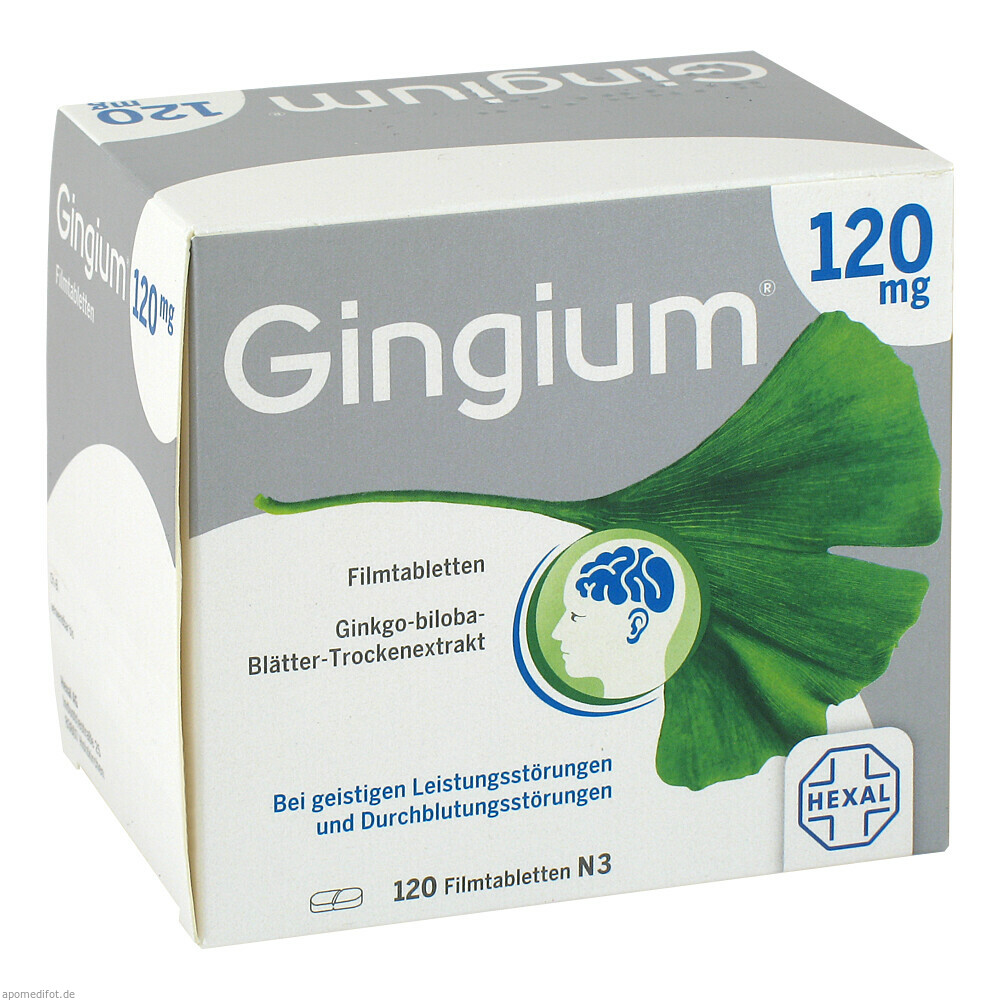 GINGIUM 120 MG FILMTABL 120St (HEXAL)