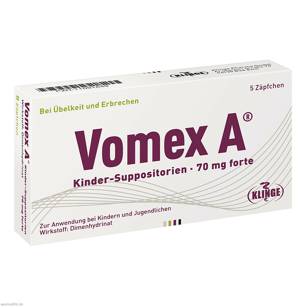 VOMEX A KINDER SUP 70MG FO 5St (KLINGE PHARMA)