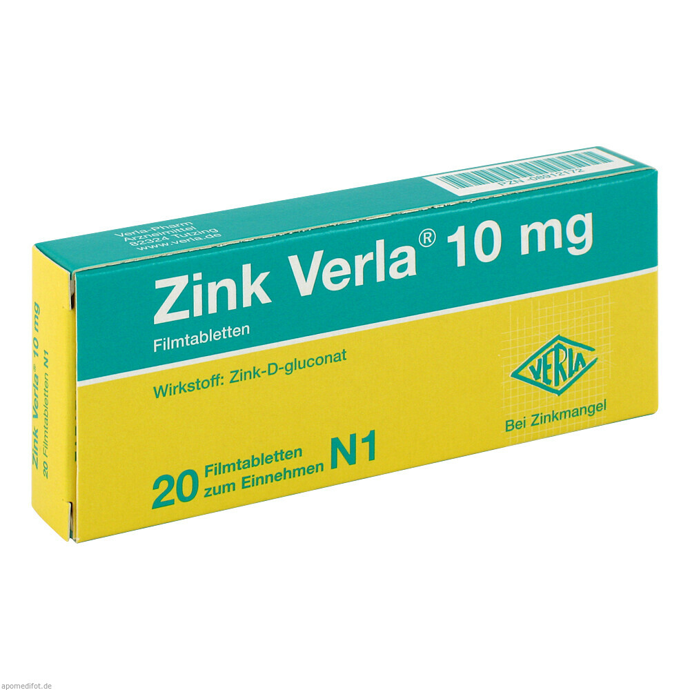 ZINK VERLA 10MG 20St (VERLA)