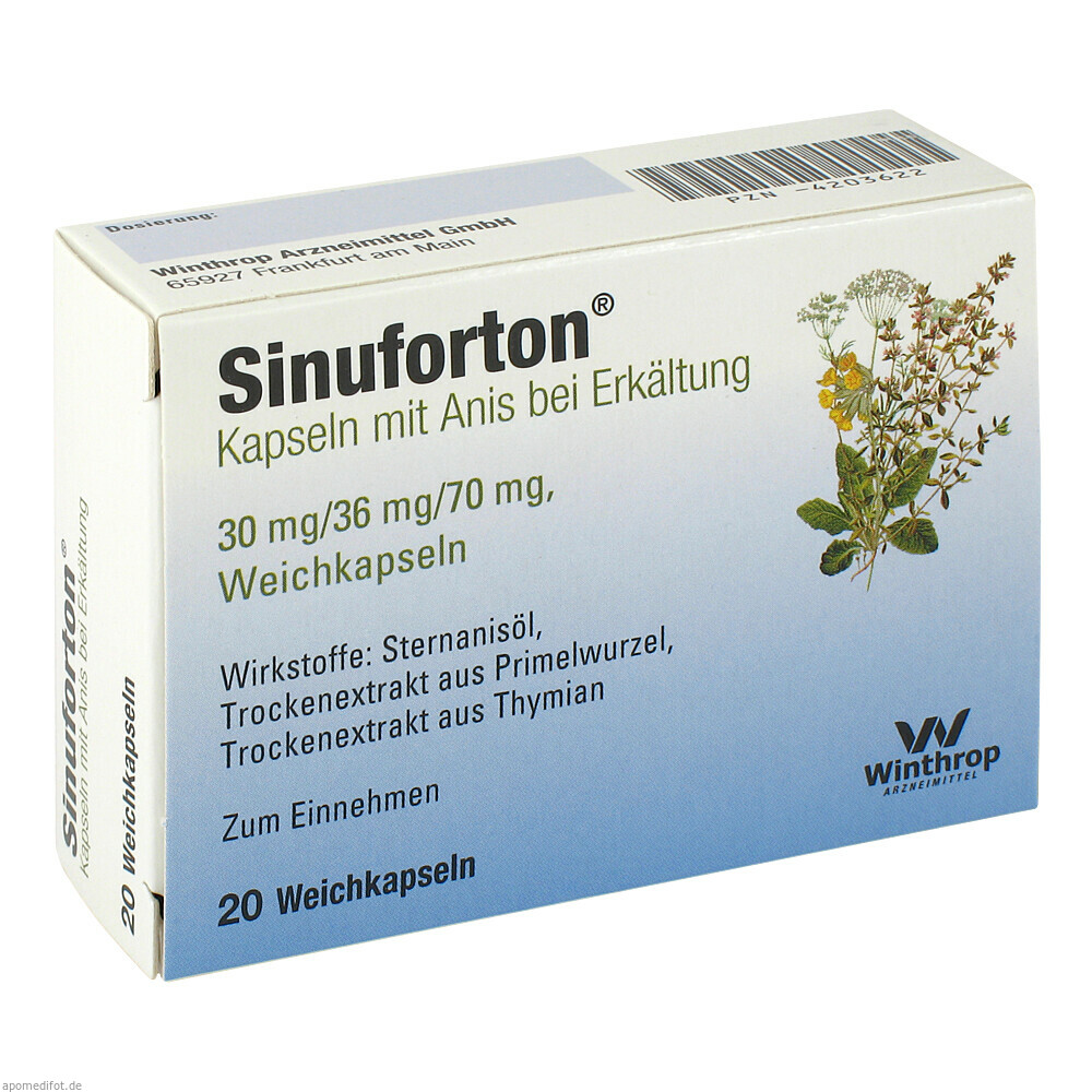 SINUFORTON M ANIS B ERKAEL 20St (ZENTIVA PHARMA)