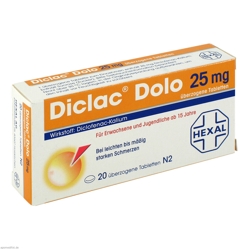 DICLAC DOLO 25MG UEBER TAB 20St (HEXAL)