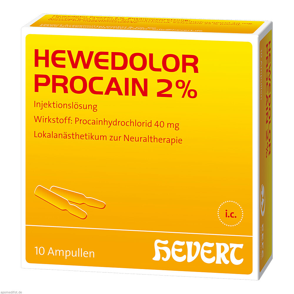 HEWEDOLOR PROCAIN 2% AMP 10St (HEVERT)