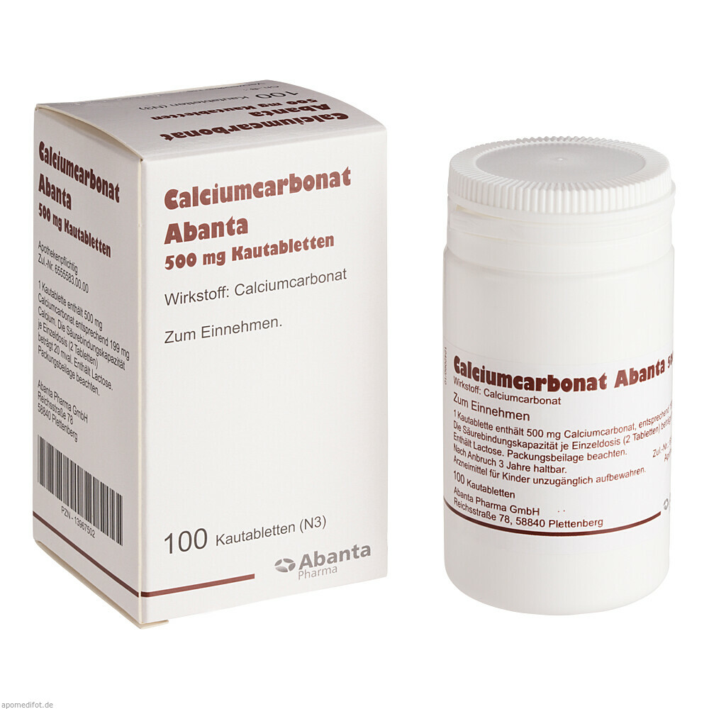 CALCIUMCARBONAT ABANTA 500 100St (ABANTA PHARMA)