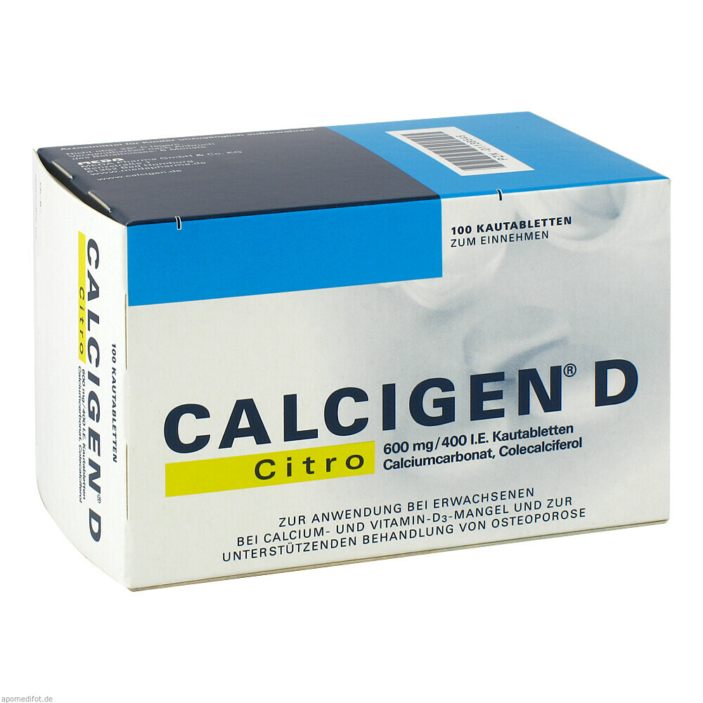 CALCIGEN D CIT 600MG/400IE 100St (VIATRIS HEALTHCARE)