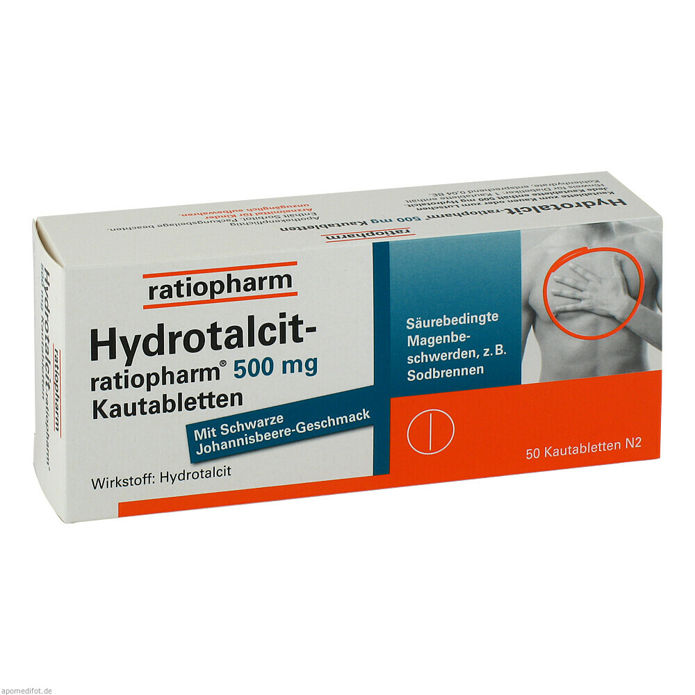 HYDROTALCIT RAT 500MG KTA 50St (RATIOPHARM)