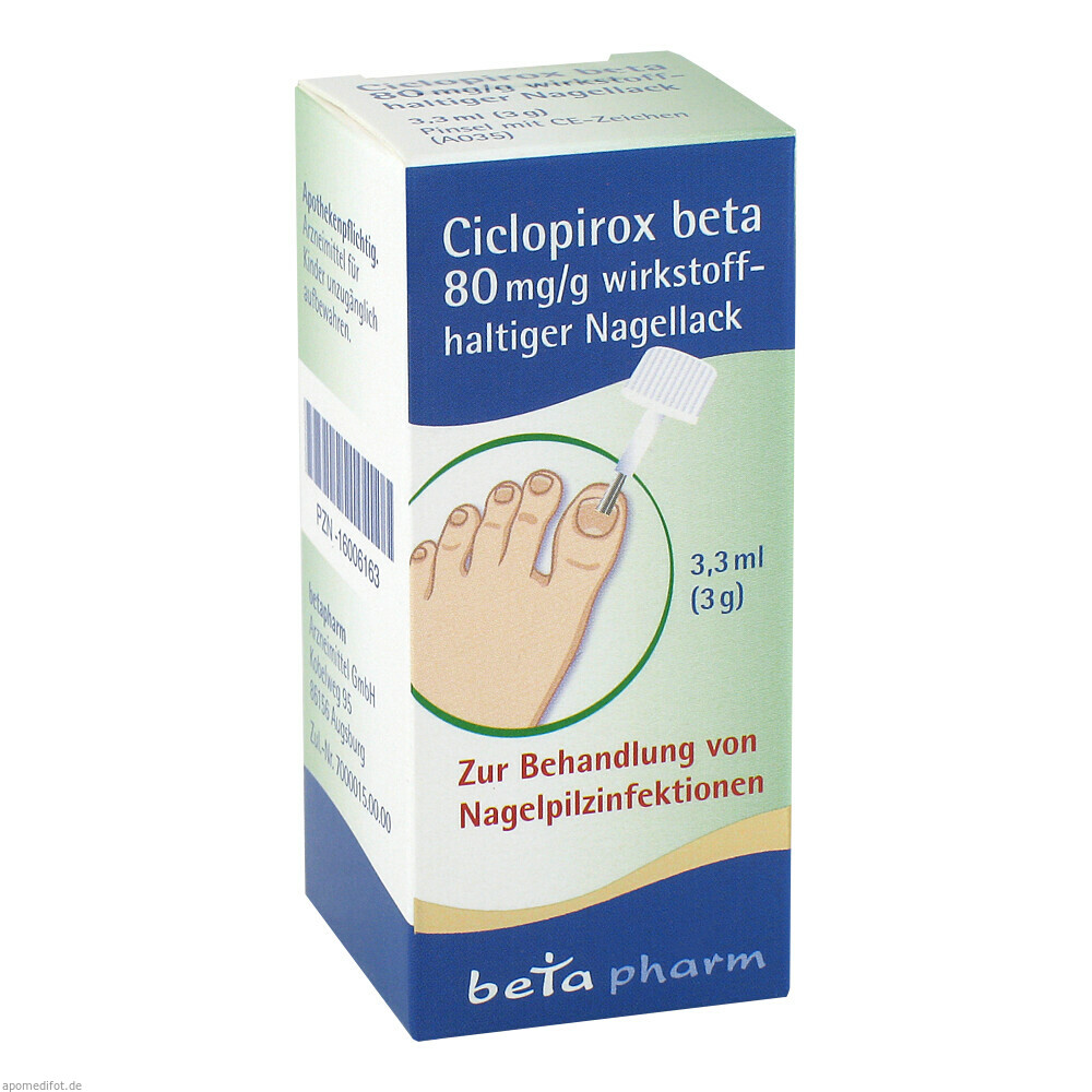 CICLOPIROX BETA 80MG/G 3.3ml (BETAPHARM)