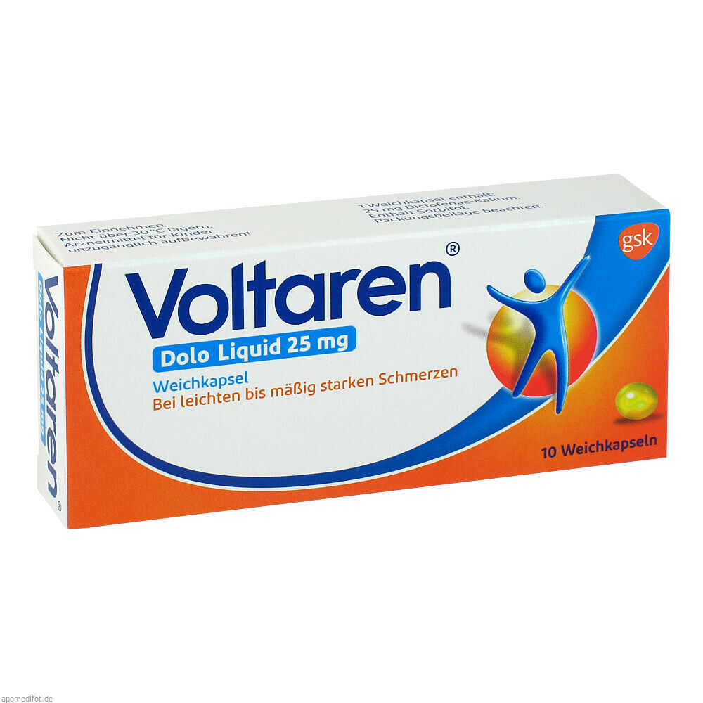 VOLTAREN DOLO LIQUID 25MG 10St (GSK OTC MEDICINES)