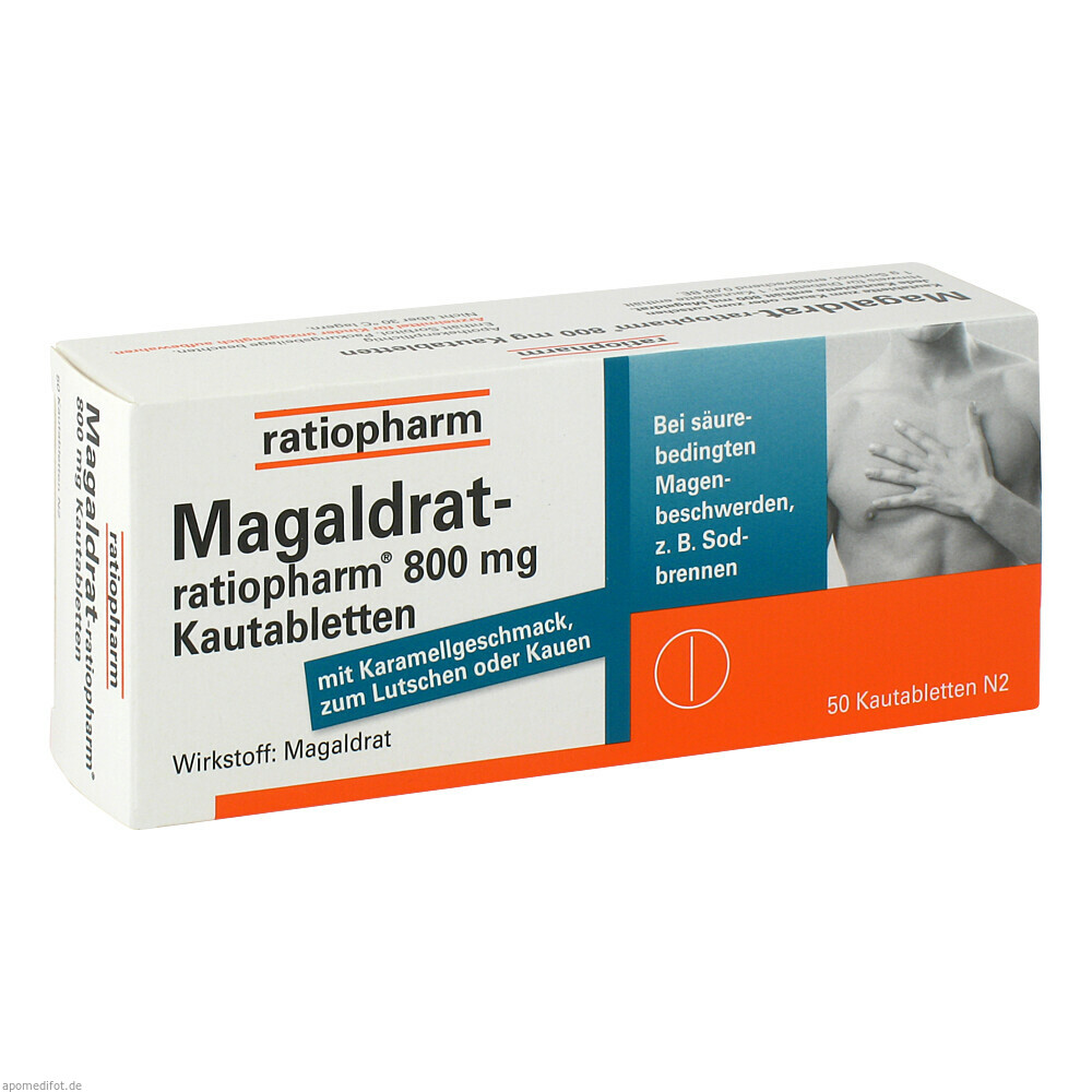 MAGALDRAT RATIO 800MG TABL 50St (RATIOPHARM)