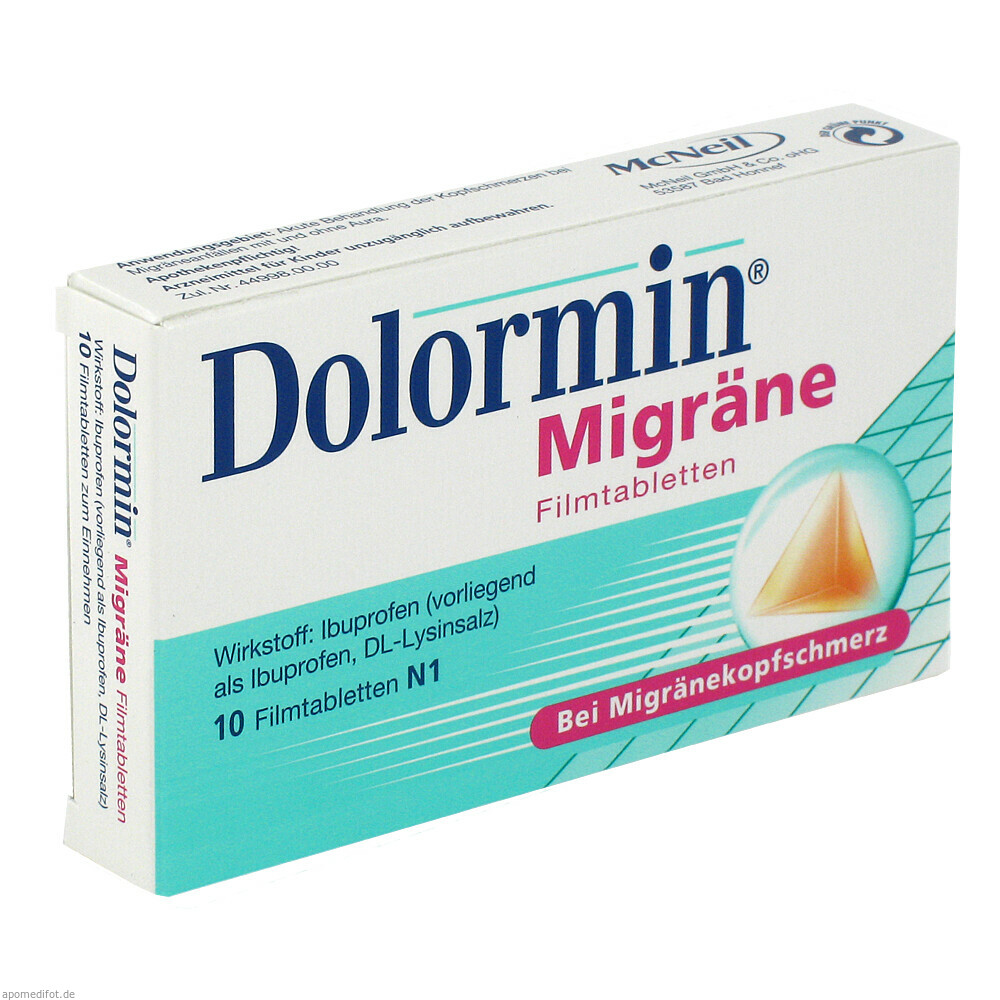 DOLORMIN MIGRAENE 10St (JOHNSON & JOHNS. OTC)