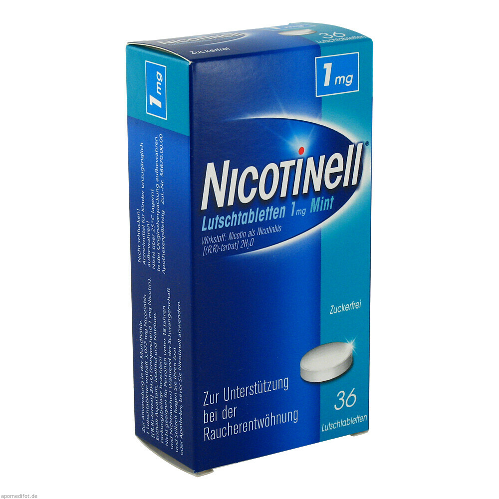 NICOTINELL LU TA 1MG MINT 36St (GSK OTC MEDICINES)