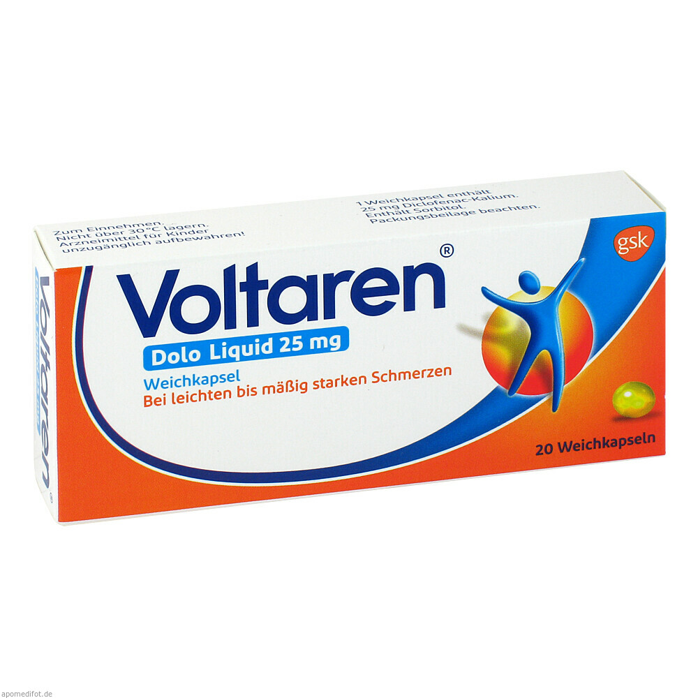 VOLTAREN DOLO LIQUID 25MG 20St (GSK OTC MEDICINES)