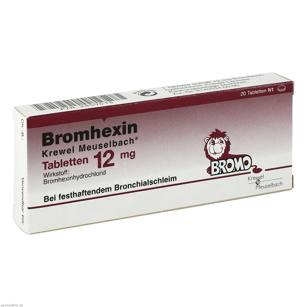 BROMHEXIN K M TABL 12MG 20St (HERMES)