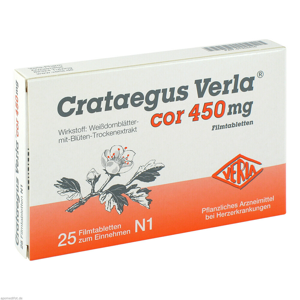 CRATAEGUS VERLA COR 450MG 25St (VERLA)