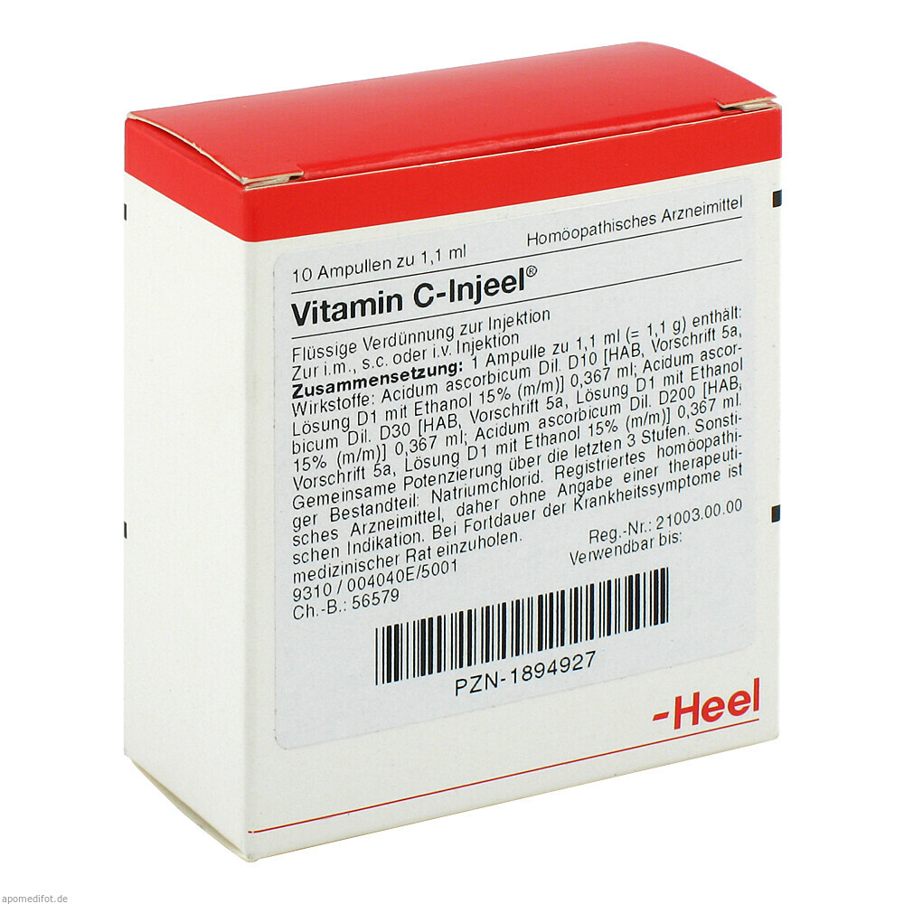 VITAMIN C INJ HOM ALL 10St (HEEL)