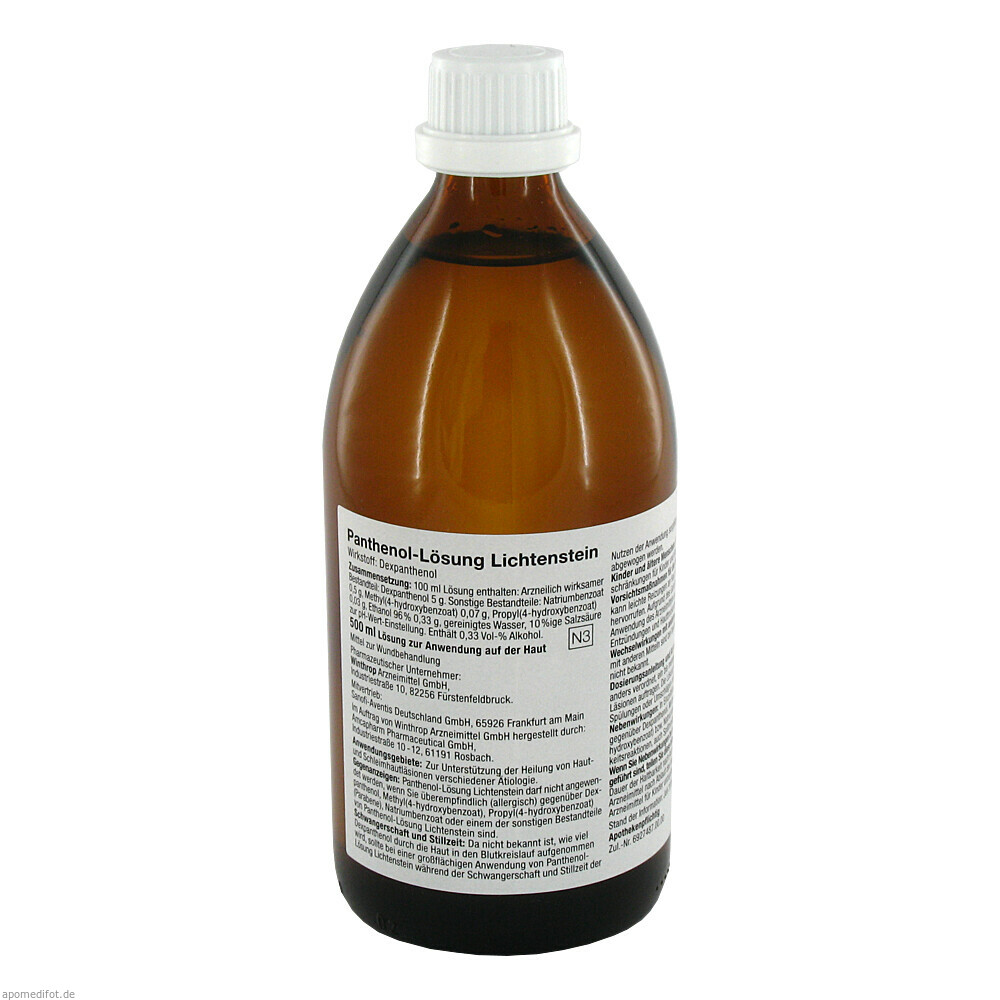 PANTHENOL 5% LICHTENST 500ml (ZENTIVA PHARMA)