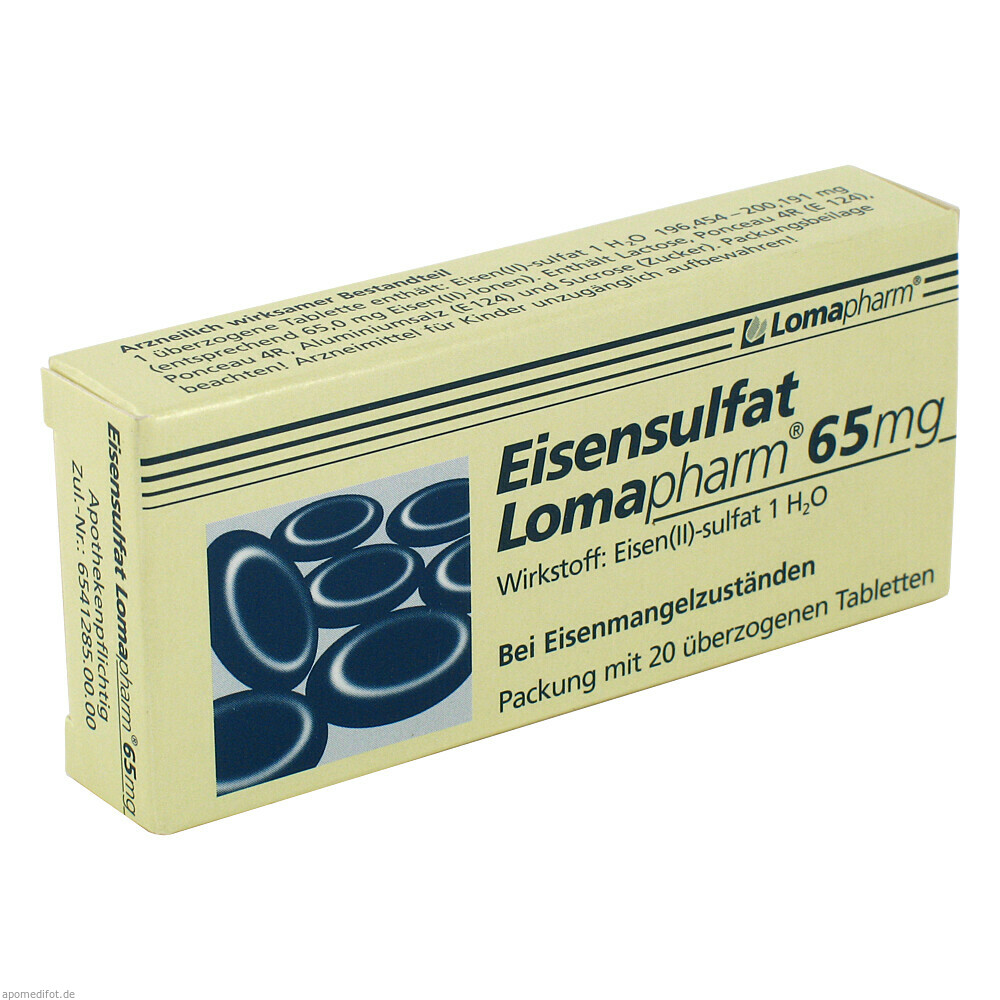 EISENSULFAT LOMAPHARM 65MG 20St (LOMAPHARM)