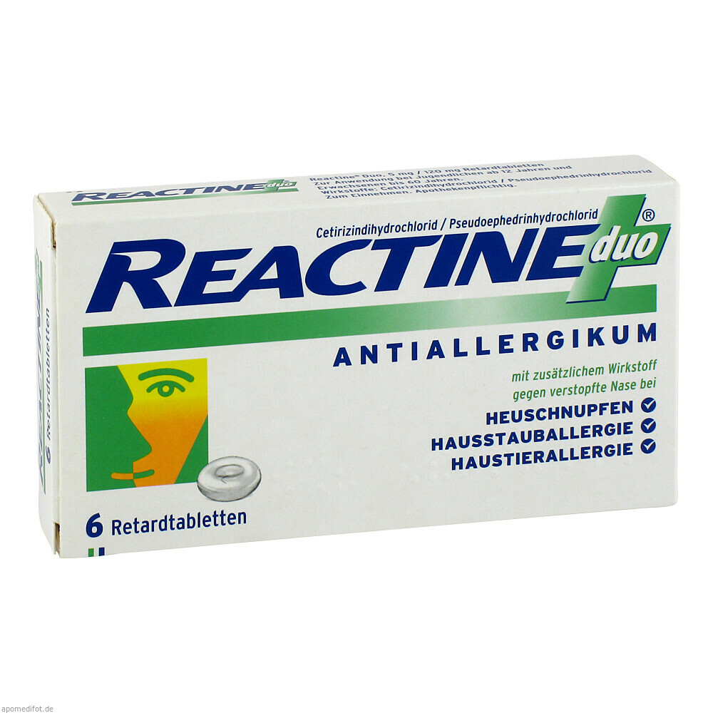 REACTINE DUO 6St (JOHNSON & JOHNS. OTC)