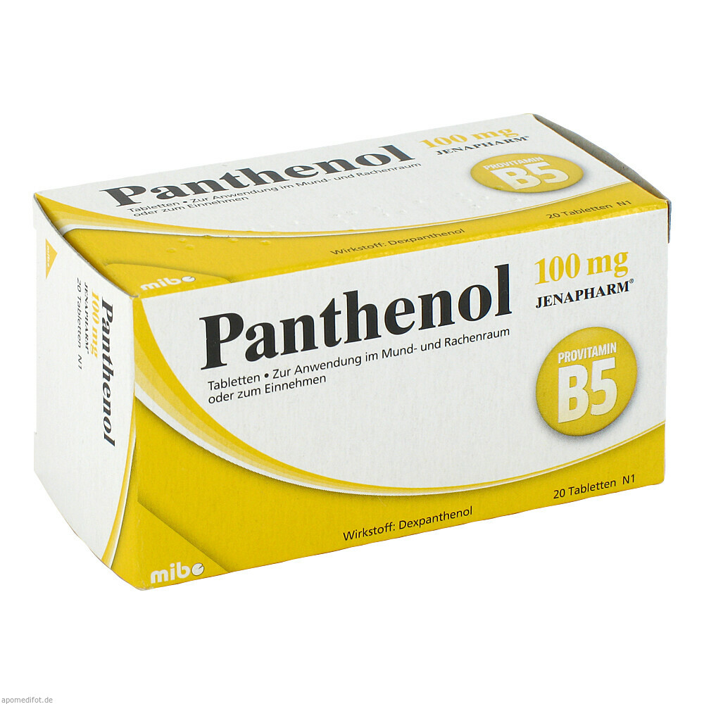 PANTHENOL 100MG JENAPHARM 20St (MIBE)