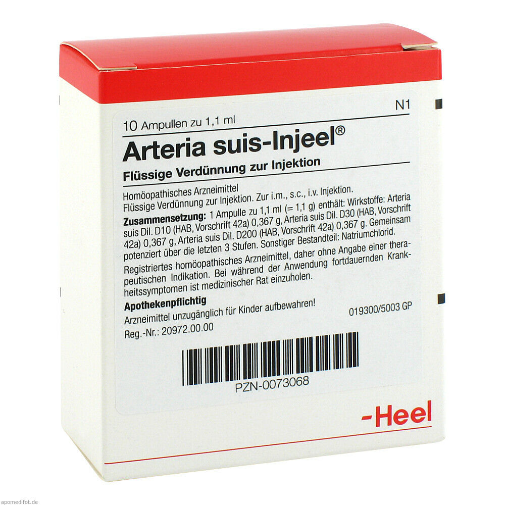 ARTERIA SUIS INJ ORG 10St (HEEL)