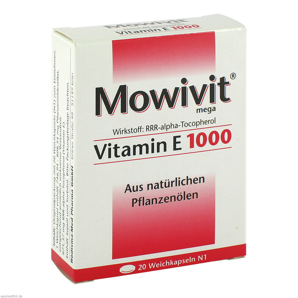 MOWIVIT VITAMIN E 1000 20St (RODISMA ME)