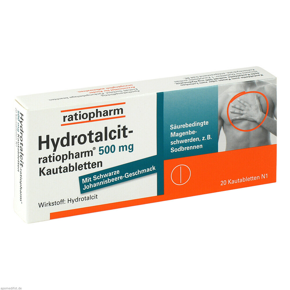 HYDROTALCIT RAT 500MG KTA 20St (RATIOPHARM)