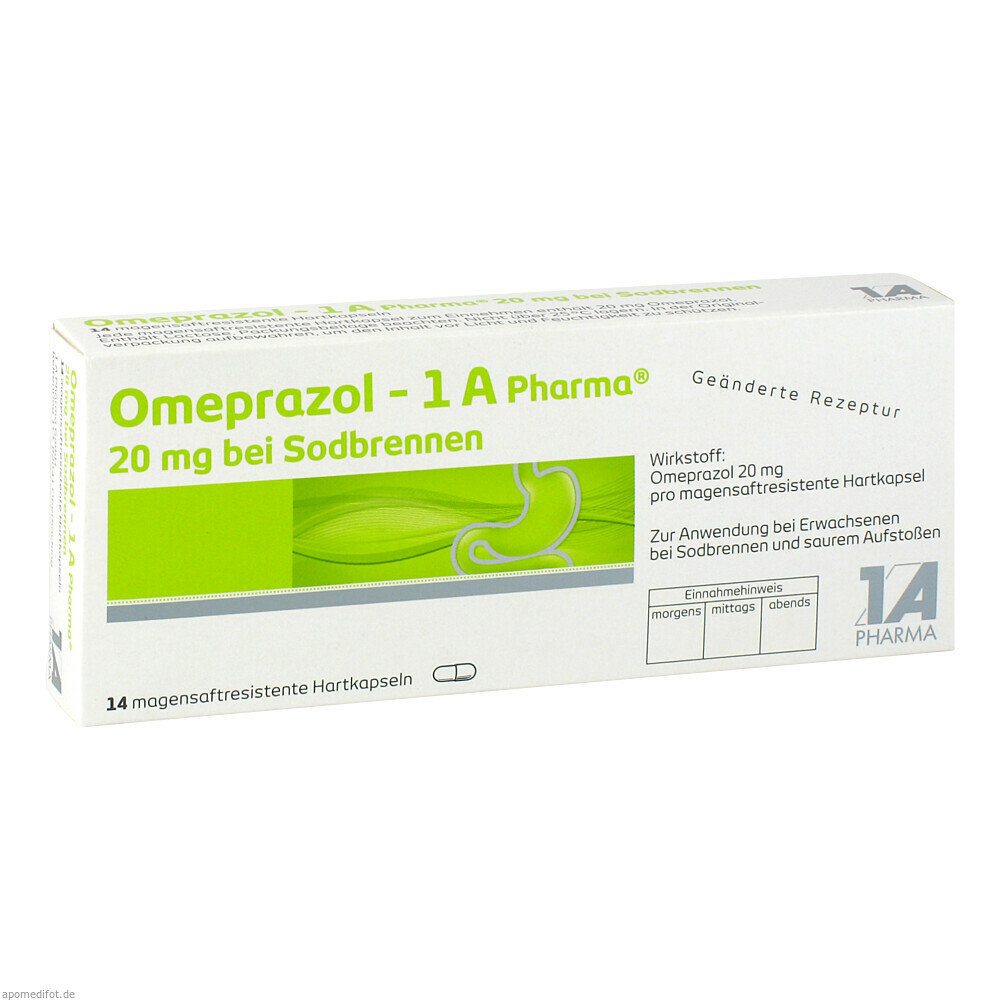 OMEPRAZOL 1A PHA 20MG SODB 14St (1A PHARMA)