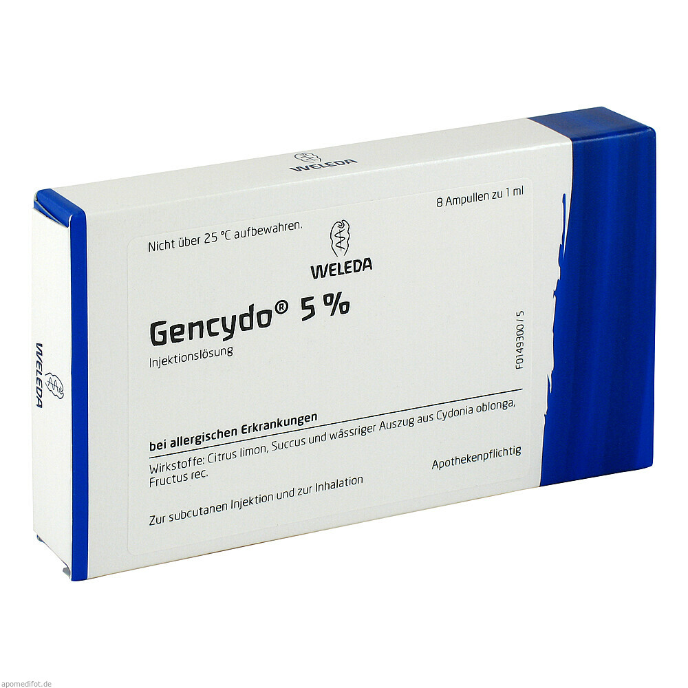 GENCYDO 5% 8St (WELEDA)