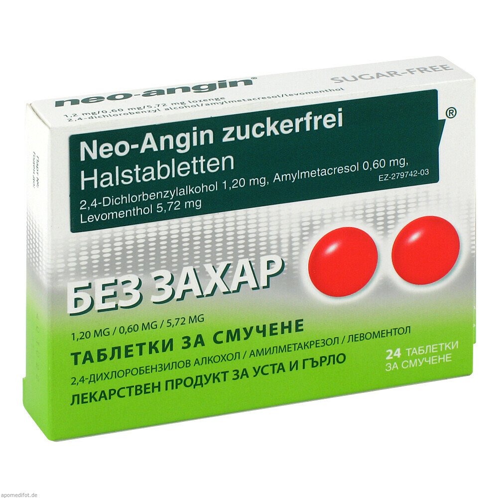 NEO ANGIN ZUCKERFREI 24St (EURIMPHARM ARZNEIM.)