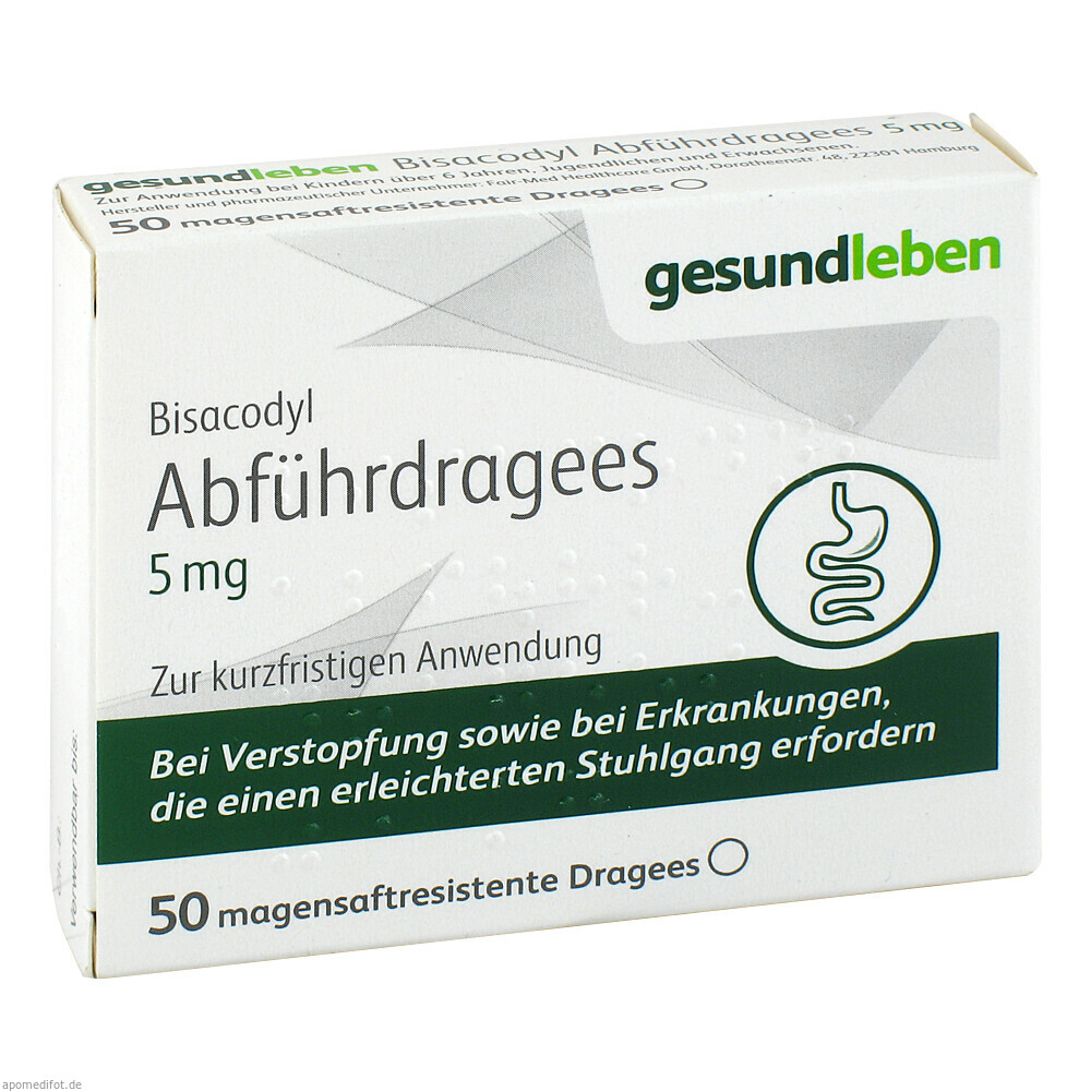 BISACODYL DRAGEES 5MG 50St (ALLIANCE HEALTHCARE)