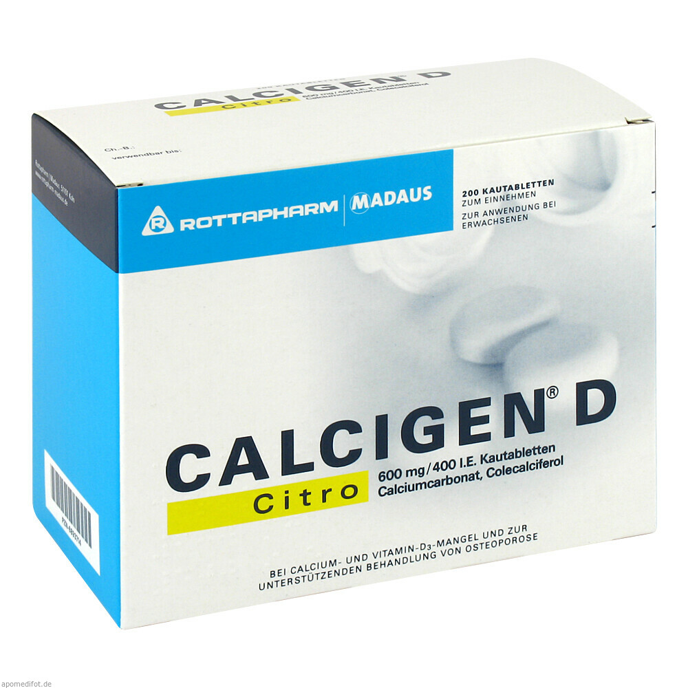 CALCIGEN D CIT 600MG/400IE 200St (VIATRIS HEALTHCARE)